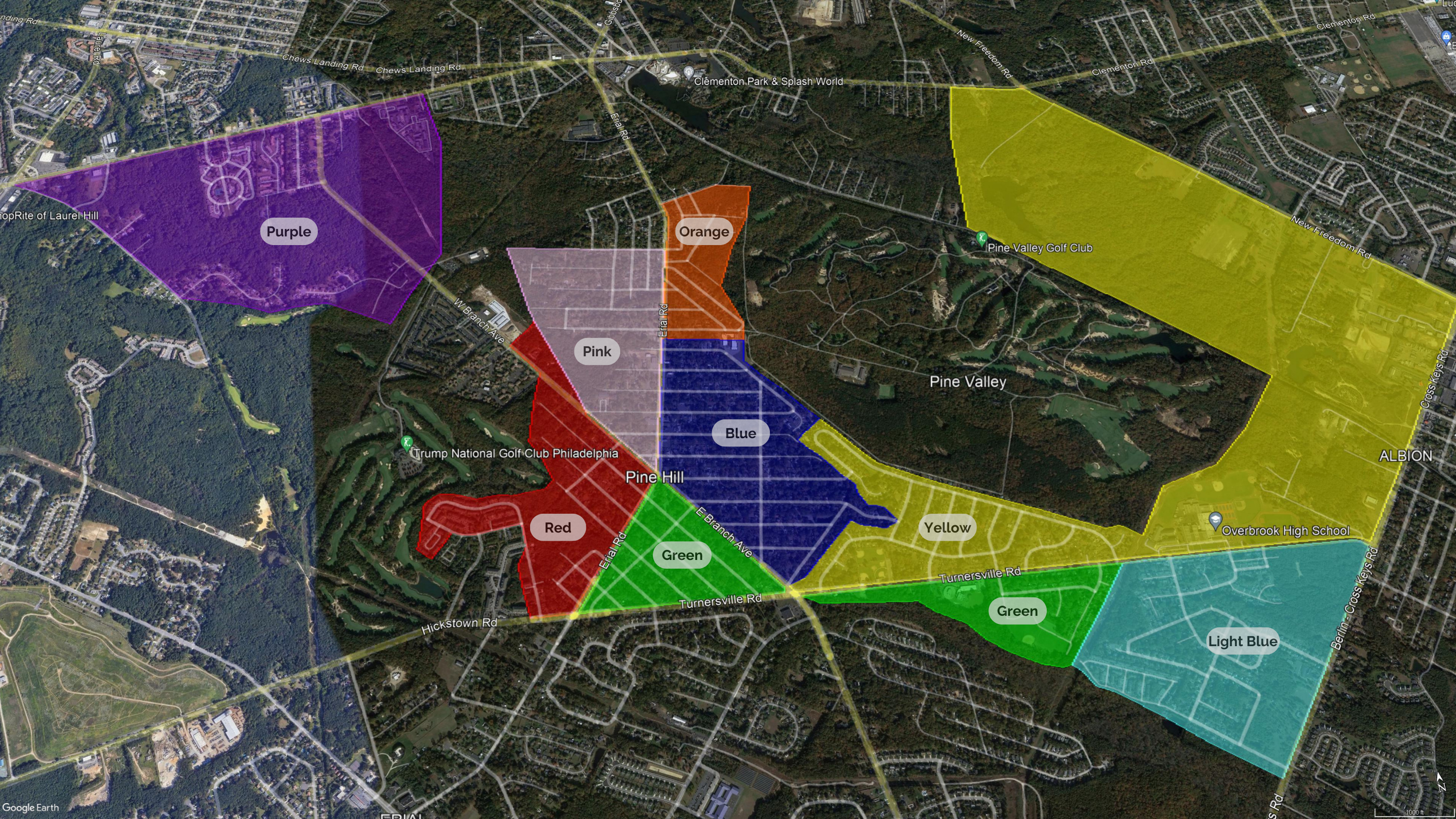 Leaf Pickup Map with Labels Leaf Collection Map